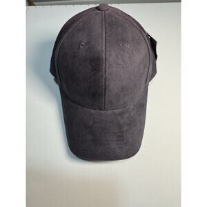 L&H Luxury Headwear Suede Look Baseball Cap Black Adjustable Hat New Tag